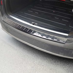 Audi A4 Rear Bumper Sill Cover - Omac - Gloss Silver - '07-'15